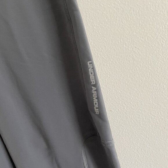 Under Armour HeatGear Men Size S Gray Ankle Zip Run Compression Leggings - Picture 6 of 11